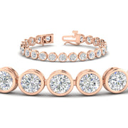 Diamond Bezel Set Tennis Bracelet 12 Carat